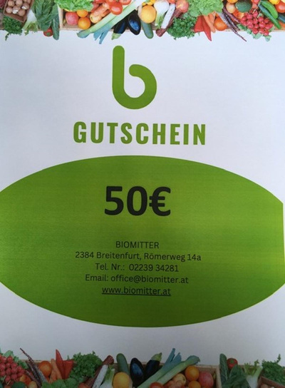 Produktfoto zu Biomitter GUTSCHEIN € 50,-