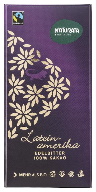 Produktfoto zu Edelbitter Lateinam.100% Kakao 80 g