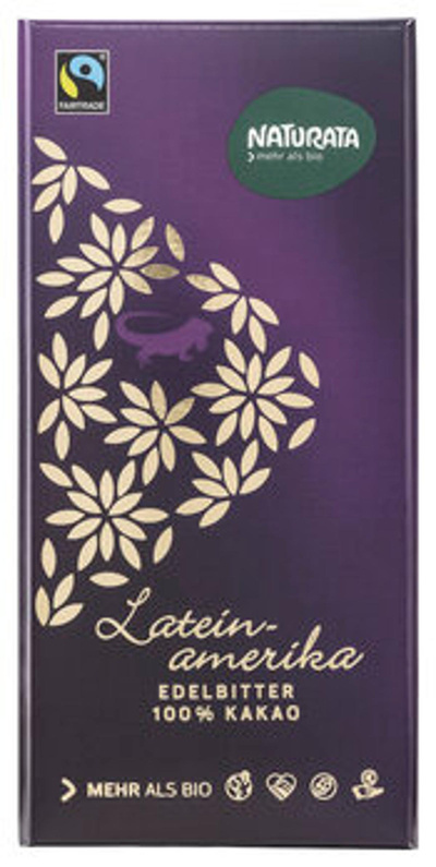 Produktfoto zu Edelbitter Lateinam.100% Kakao 80 g
